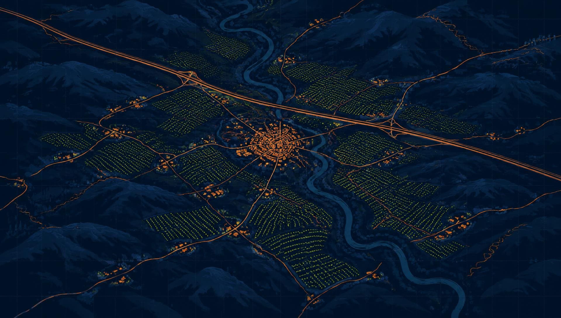 Mapa ilustrado de la zona de Utiel, Valencia